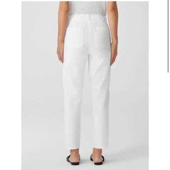 NWT Eileen Fisher Organic Cotton Hemp High Waist Tapered Ankle Pant size 8 - Picture 4 of 12